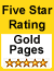 Gold Pages Rates Five Stars